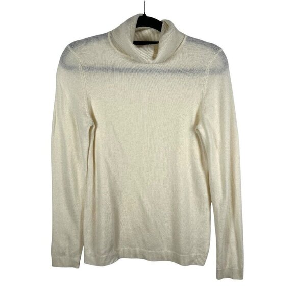 Charter Club Sweater Womens S Ivory Cashmere‎ Turtleneck Super Soft Quiet Luxury - Picture 1 of 6
